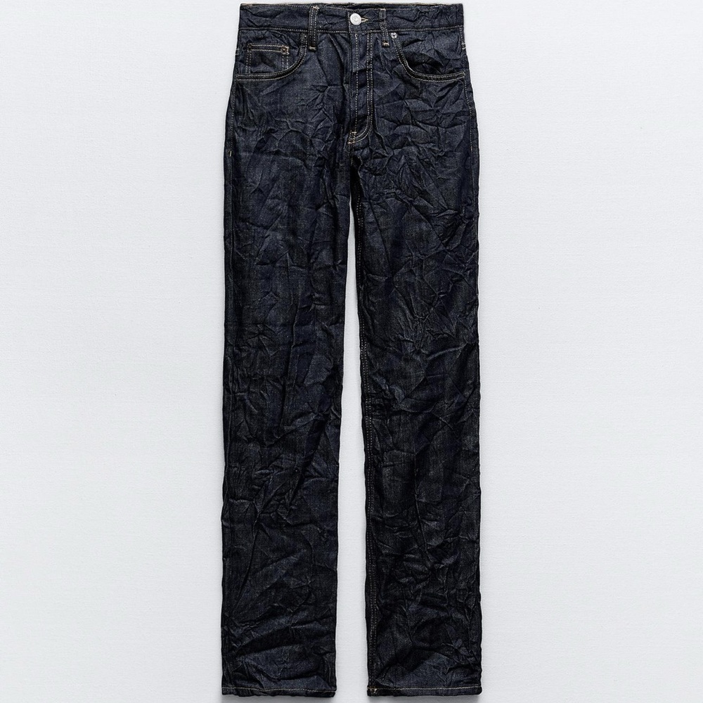 Size 14 | Zara | Wrinkle Look Jeans